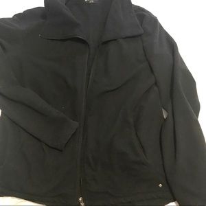 Black athletic fleece jacket